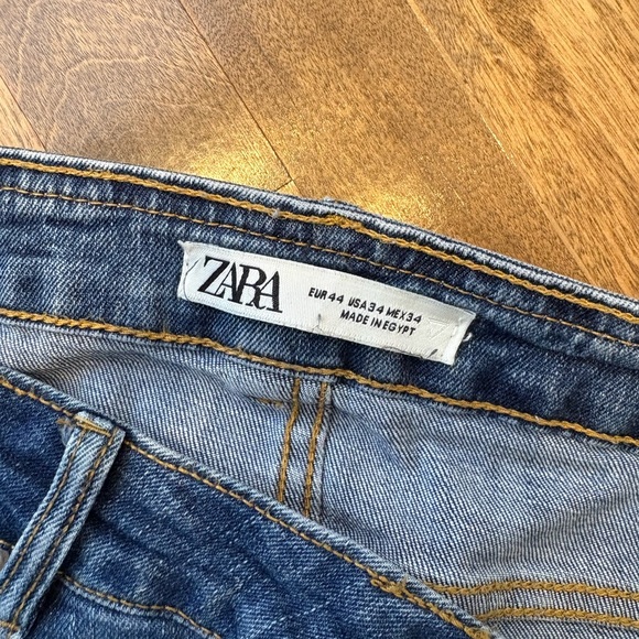 Zara Men's Blue Distressed Jeans - Picture 2 of 2